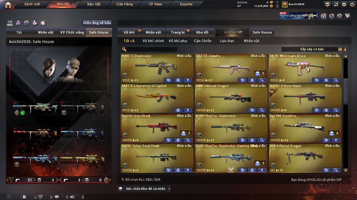 shop acc cf uy tin gia re